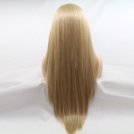 Woman blonde front lace wig