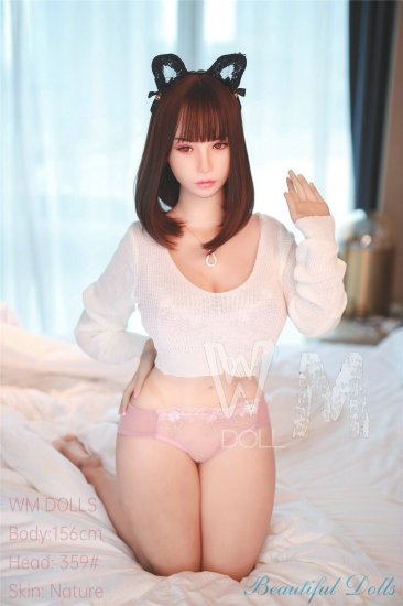 WM156cm TPE love doll Nicole in white lingerie