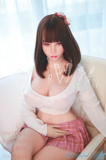 WM156cm TPE love doll Nicole in white lingerie