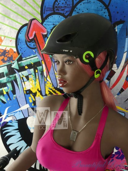 Black biker girl sexy Nava doll