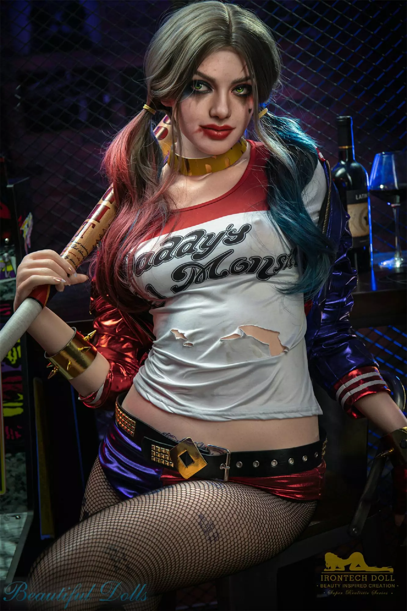 Irontech silicone 166cm sex doll Harley Quinn