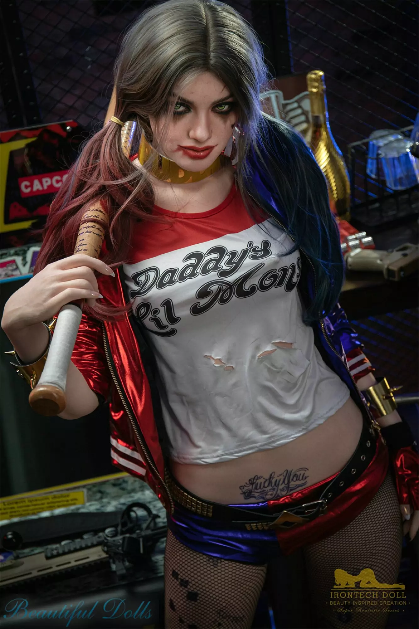 Irontech silicone 166cm sex doll Harley Quinn