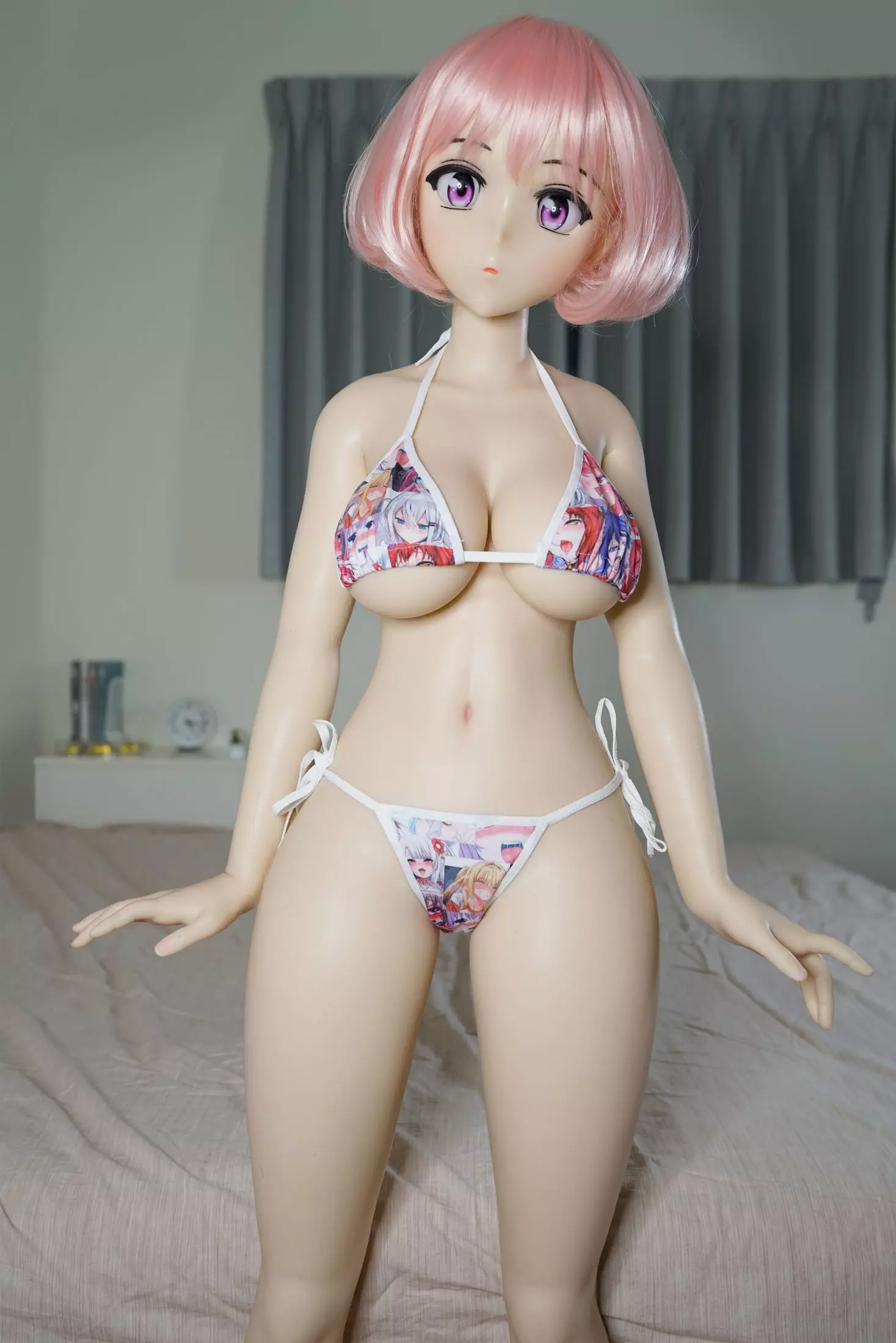 Piper 140m silicone anime doll Shiori with pink hair