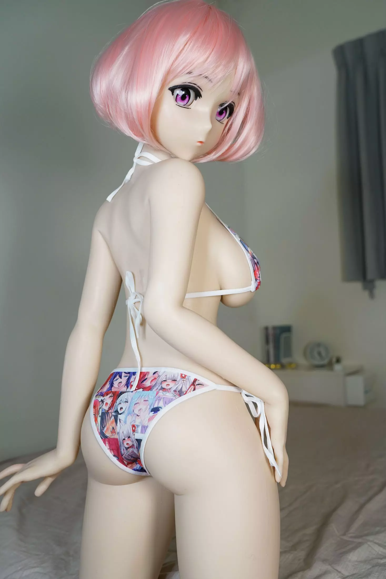 Piper 140m silicone anime doll Shiori with pink hair