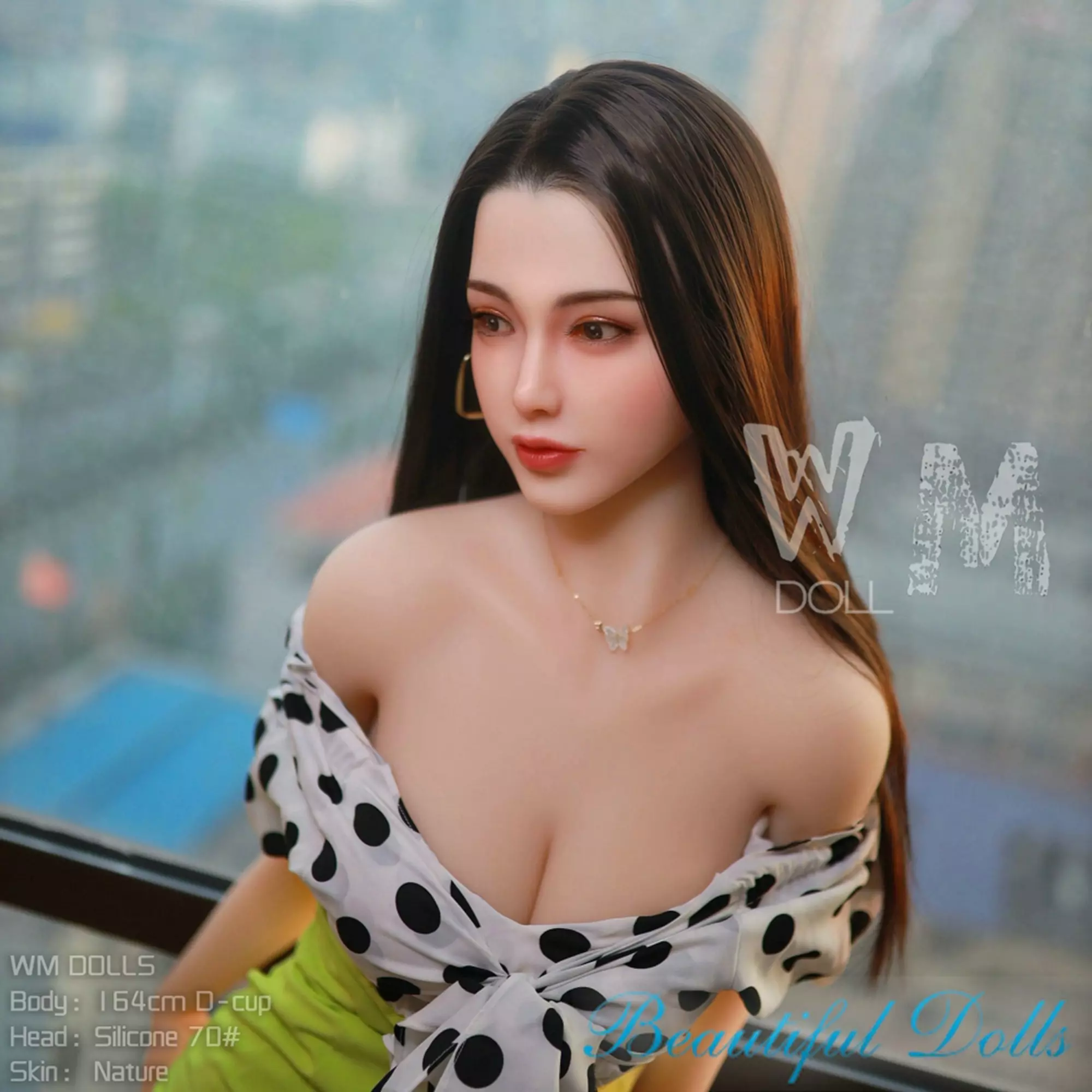 WM 164CM D cup sex doll Ines with Silicone head