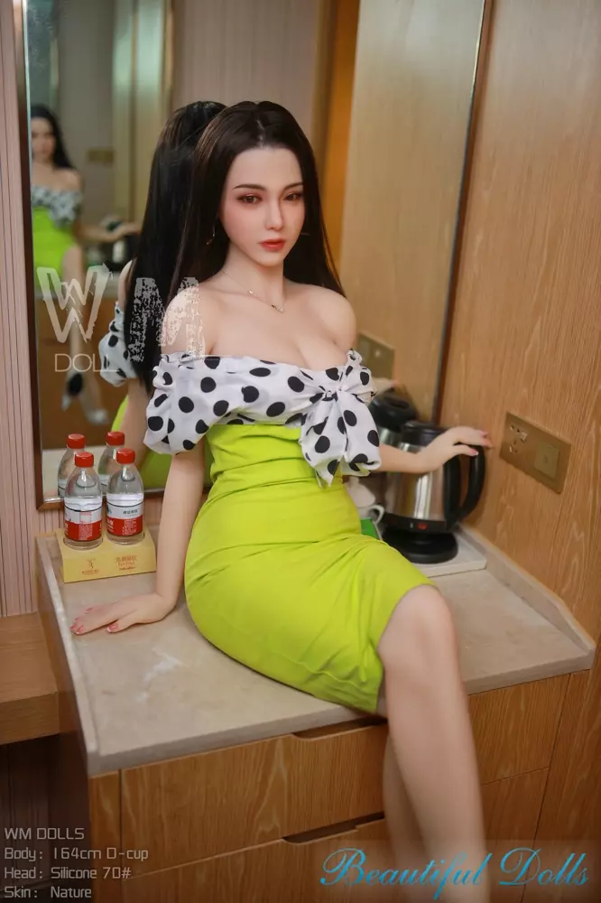 WM 164CM D cup sex doll Ines with Silicone head