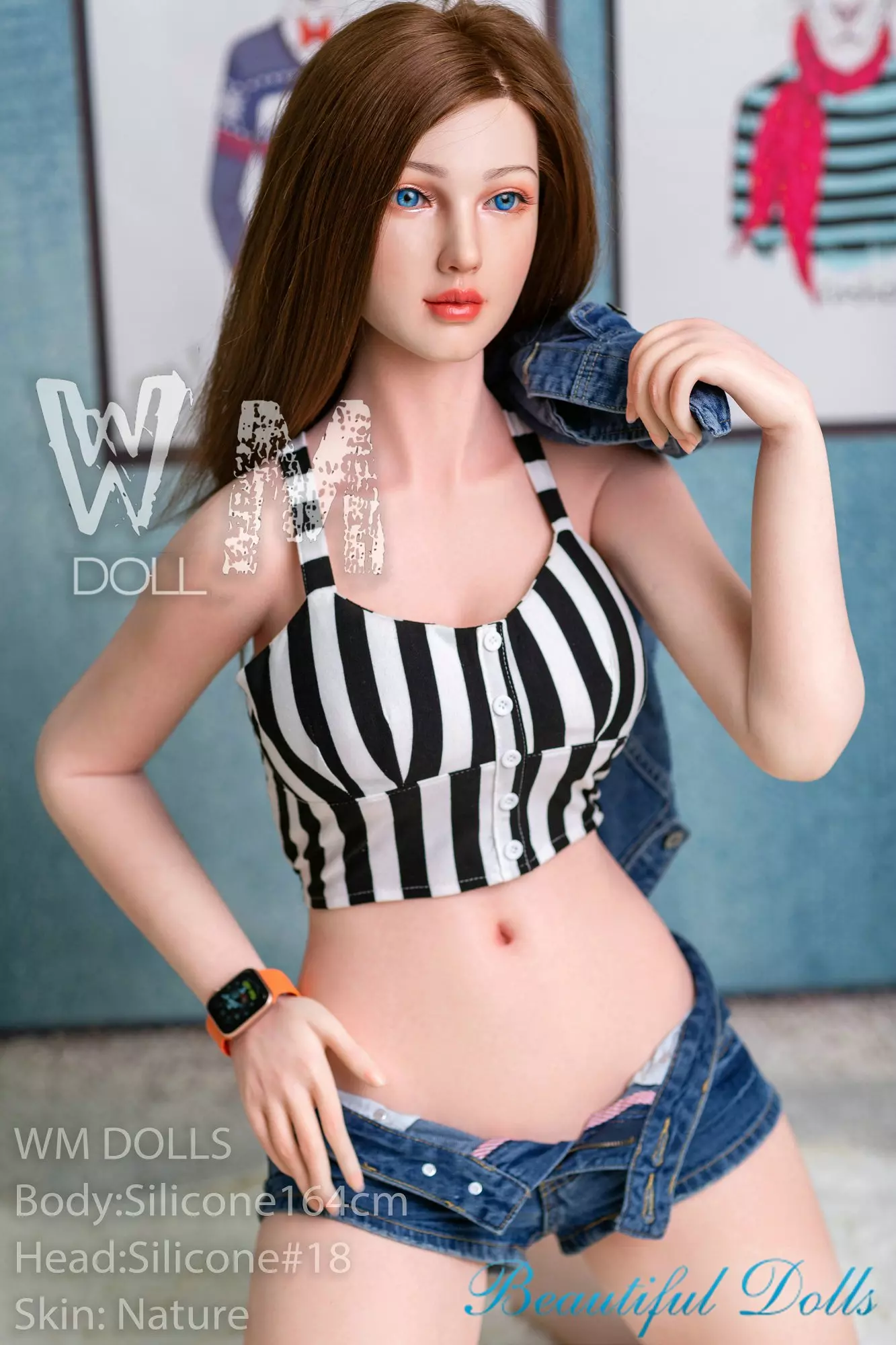 WM 164CM D cup Silicone sex doll Vicky