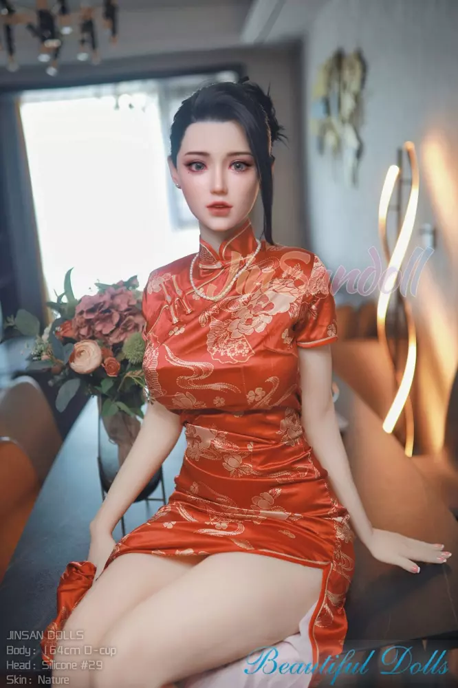 WM 164CM D cup sex doll Ann with Silicone head